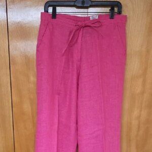 Paul Berman Summer Linen Pink Women's Pants size 10 US / 14 UK